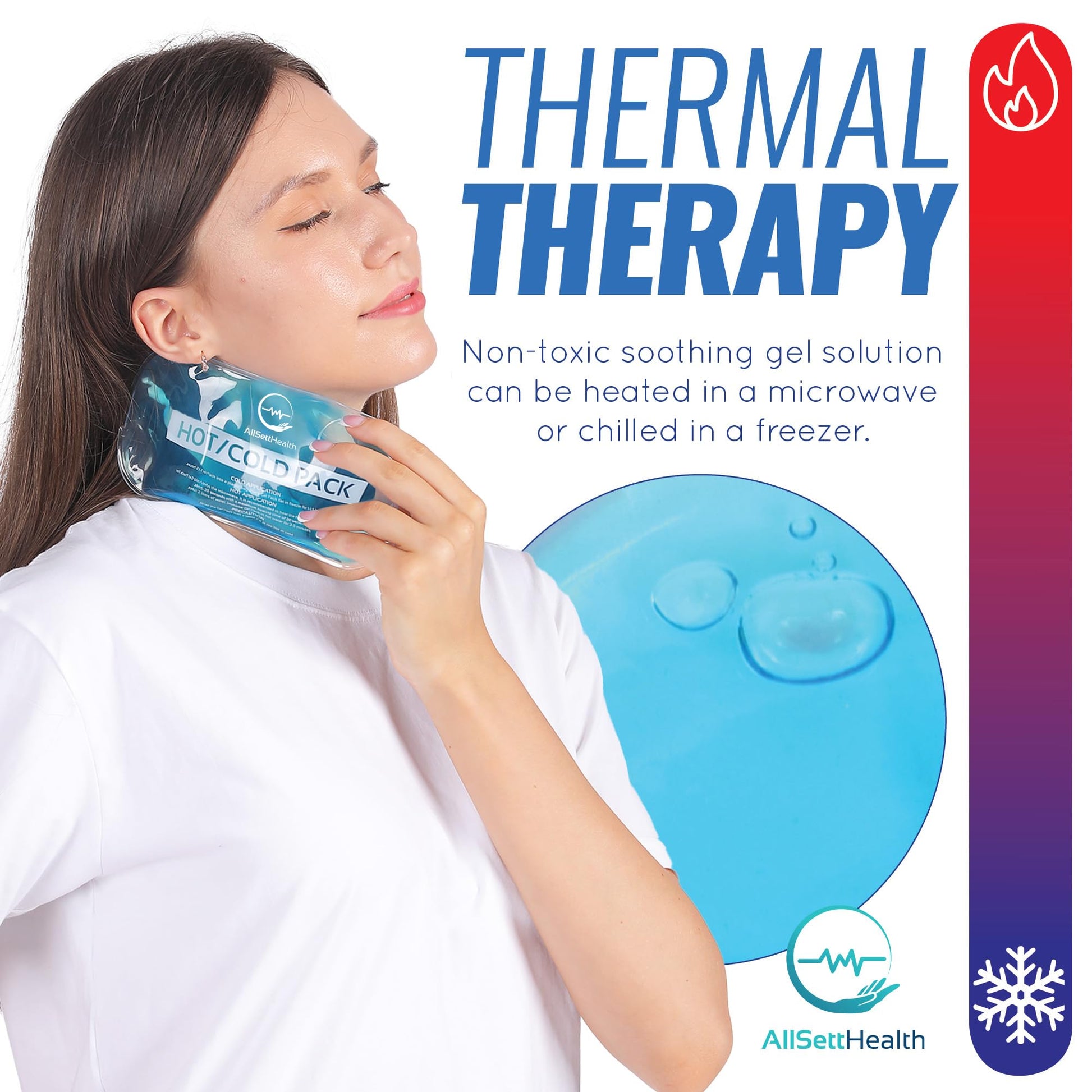 Reusable Cold Gel Ice Packs for Injuries | 7 Pack Cold Compress Gel Ice Pack for Knee, Neck, Hip, Shoulder & Back Pain - Available at All In One Marketplace Canada