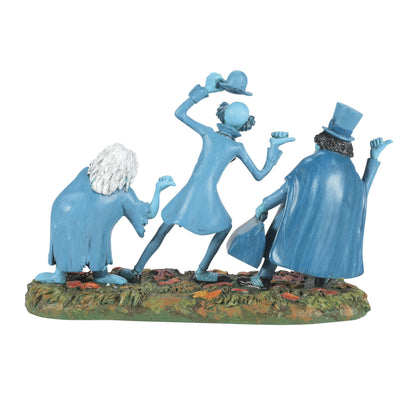 Figurine Department 56 Snow Village Halloween Disney The Haunted Mansion « Beware of Hitchhikers », 9,5 cm H x 5,5 cm L x 15,4 cm L, Multicolore
