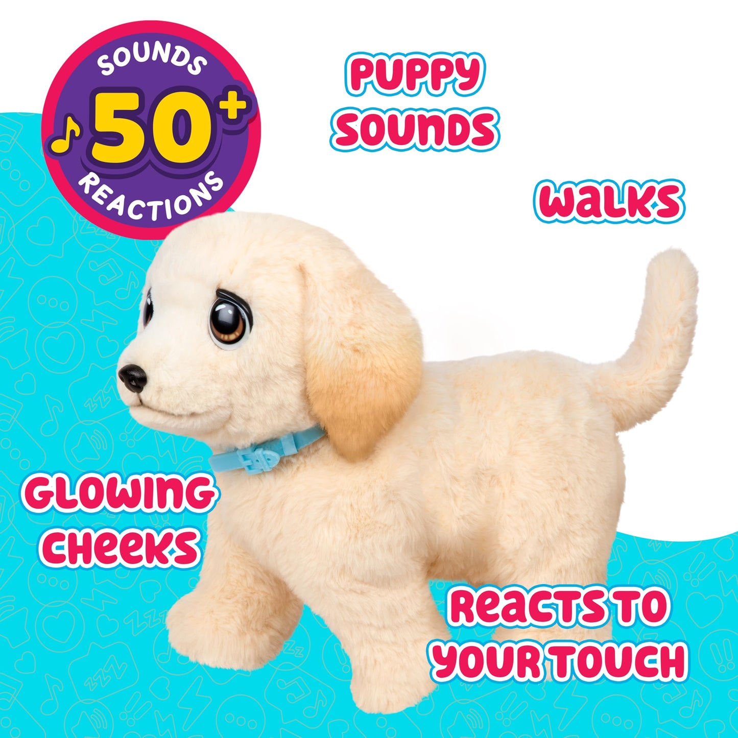 Little Live Pets Ouchies - Cooper The Retriever Puppy|Transform from Injured to Healed Like a Vet. Make a Real Cast. Walking Puppy with Carrier (35cm/13.8in Tall). Repeat Play. 50+ Sounds & Reactions Little Live Pets