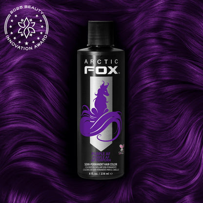 ARCTIC FOX CRUELTY FREE 100% VEGAN SEMI PERMANENT HAIR COLOUR DYE (236 ml, PURPLE AF)