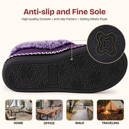 EverFoams Women's Bootie Slippers Memory Foam Purple, Size 8 US 🍁 All In One Marketplace Canada