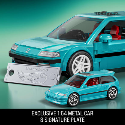 Mattel Brick Shop Hot Wheels Speed Series Building Set, Custom ’90 Honda Civic EF with 248 Pieces, Realistic Details and Custom Decals, Adult Collectors and Kids Ages 10+ 🍁 All In One Marketplace Canada