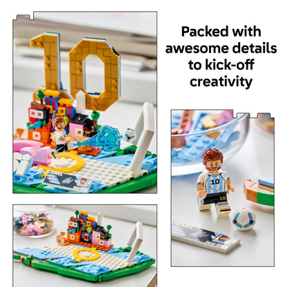 LEGO Editions Lionel Messi – Collector's Set Co-Pack - Building Toy for Kids - Soccer Collectible - Sports Décor for Boys & Girls, Ages 12+ - Gift Idea for Soccer Fans - 66818 LEGO