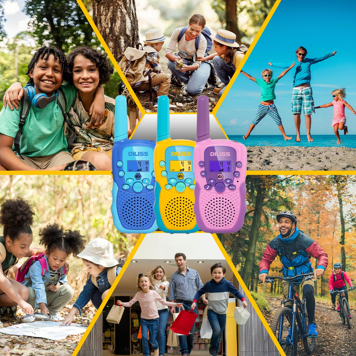 Walkie Talkies for Kids 3 Pack, Outdoor Toys for 3-7 Year Old Boy Girl Christmas Birthday Gifts, for Outdoor Games Camping 🍁 All In One Marketplace Canada