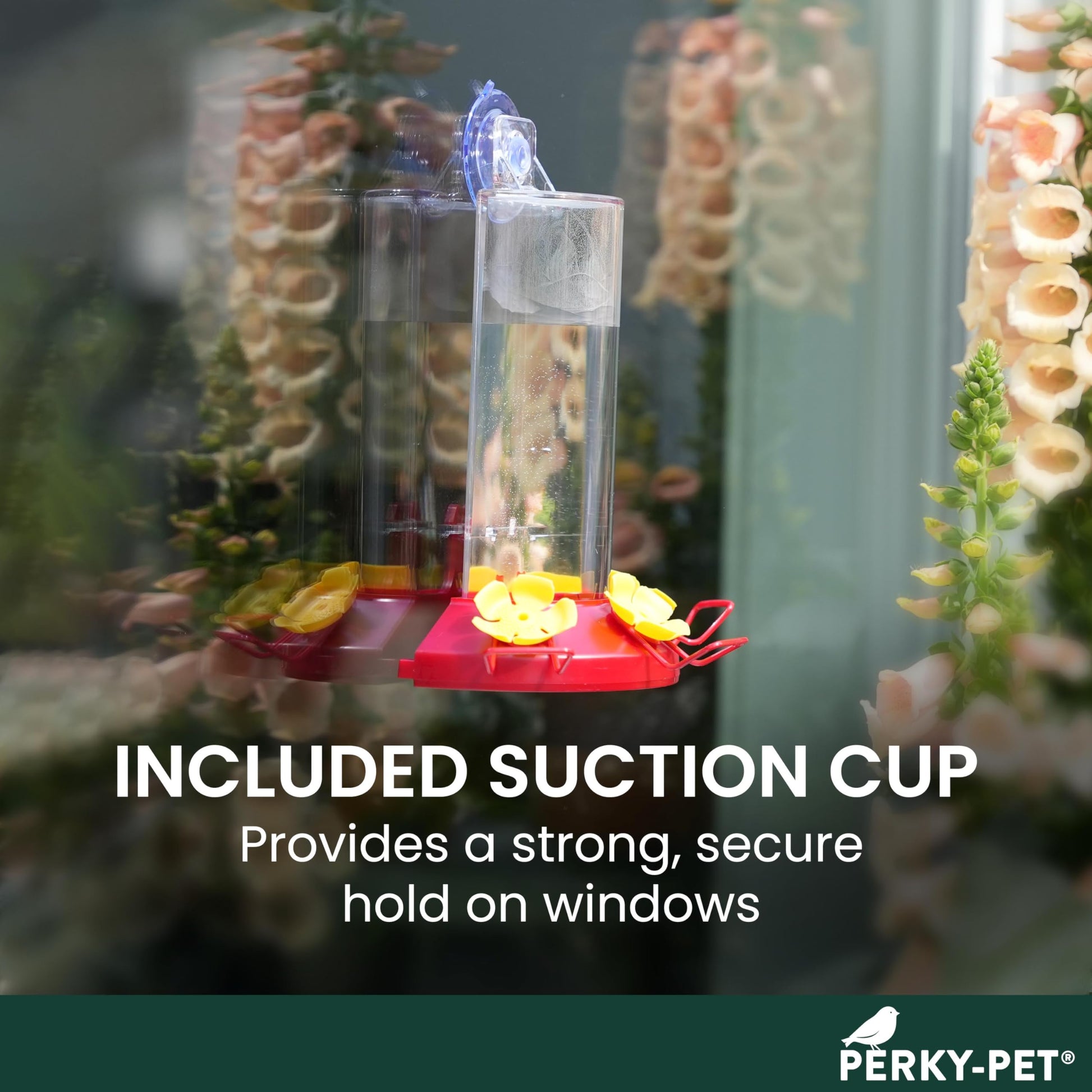Perky-Pet 8-Ounce Window Mount Hummingbird Feeder 217 Perky-Pet
