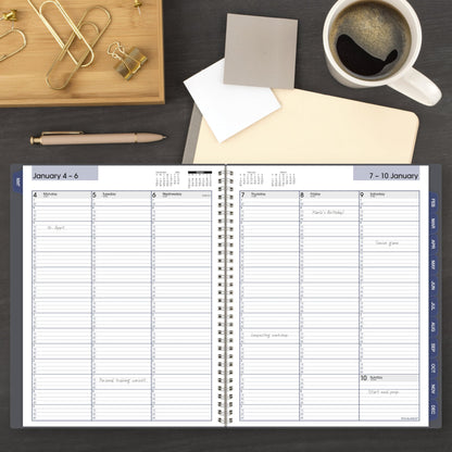 AT-A-GLANCE 2027 Appointment Book Planner, Weekly & Monthly, 8.5" x 11", Quarter-Hourly, DayMinder, Gray (GC5200727)