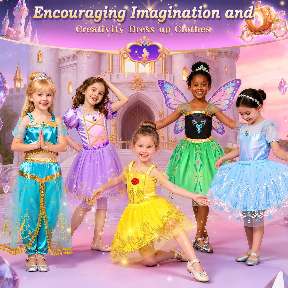 Princess Costumes for Girls, Princess Dress up Clothes for Girl 4-6 🍁 All In One Marketplace Canada