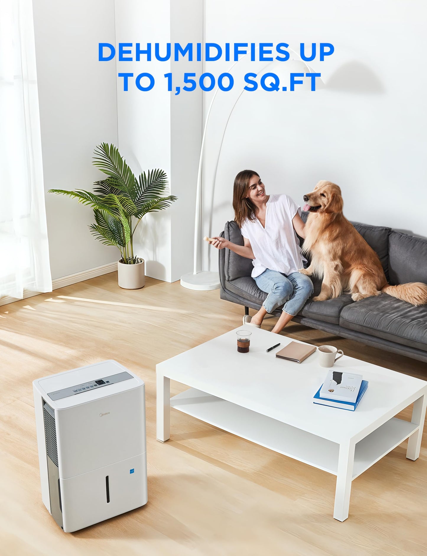Midea Dehumidifier for Basement, Energy Star, WiFi Enabled, 22 Pint DOE