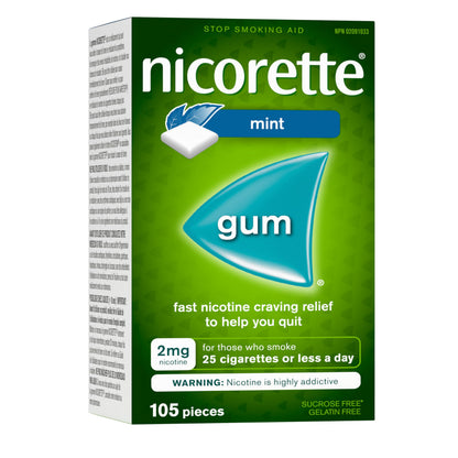 Nicorette Gum, Extreme Chill Mint, 2 mg, 105 Count Nicorette
