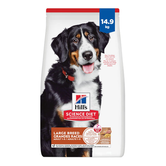 Hill's Science Diet Adulte Grande Race Agneau, Riz Brun Nourriture Sèche pour Chien Sac de 14,9 kg 🍁 All In One Marketplace Canada