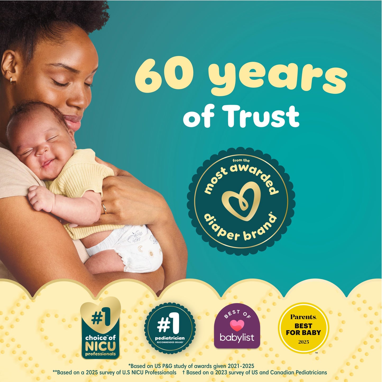 Pampers Swaddlers Diapers, Size 0 (up to 10 lbs), 136 Count, Absorbent, Keeps Baby Dry and Comfortable, Skin Safe Disposable Baby Diaper