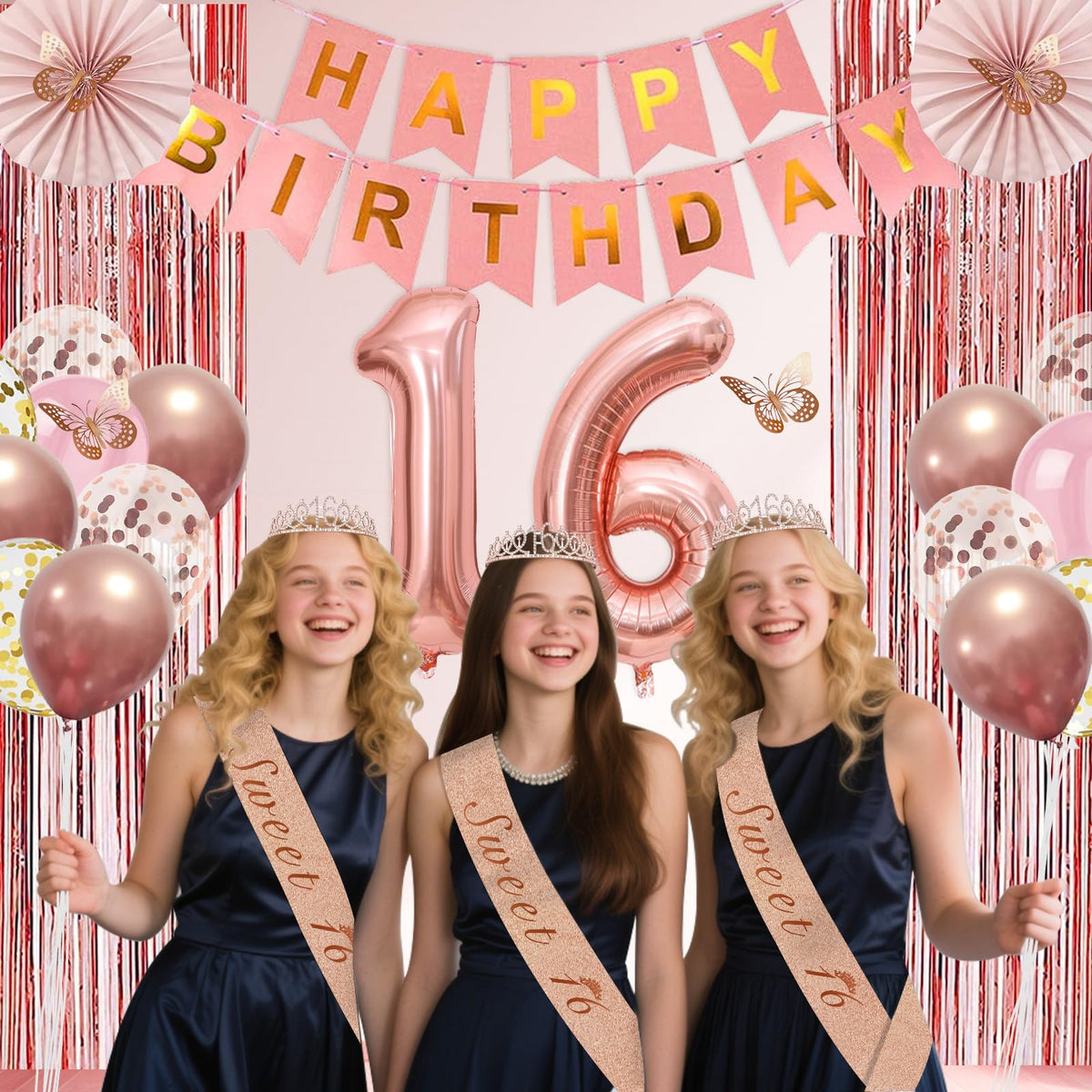 Juesly Sweet 16 Birthday Decorations for Girls Rose Gold 50pcs 🍁 All In One Marketplace Canada