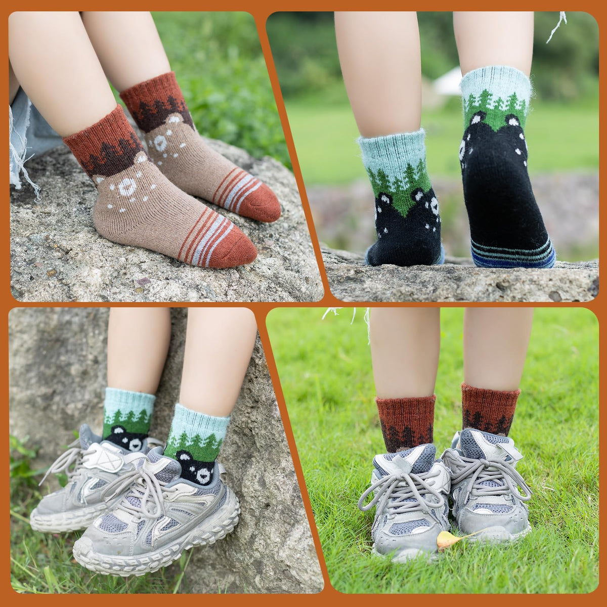 Kids Merino Wool Hiking Socks,Winter Warm Thermal Ski Socks for Boys Girls 🍁 All In One Marketplace Canada