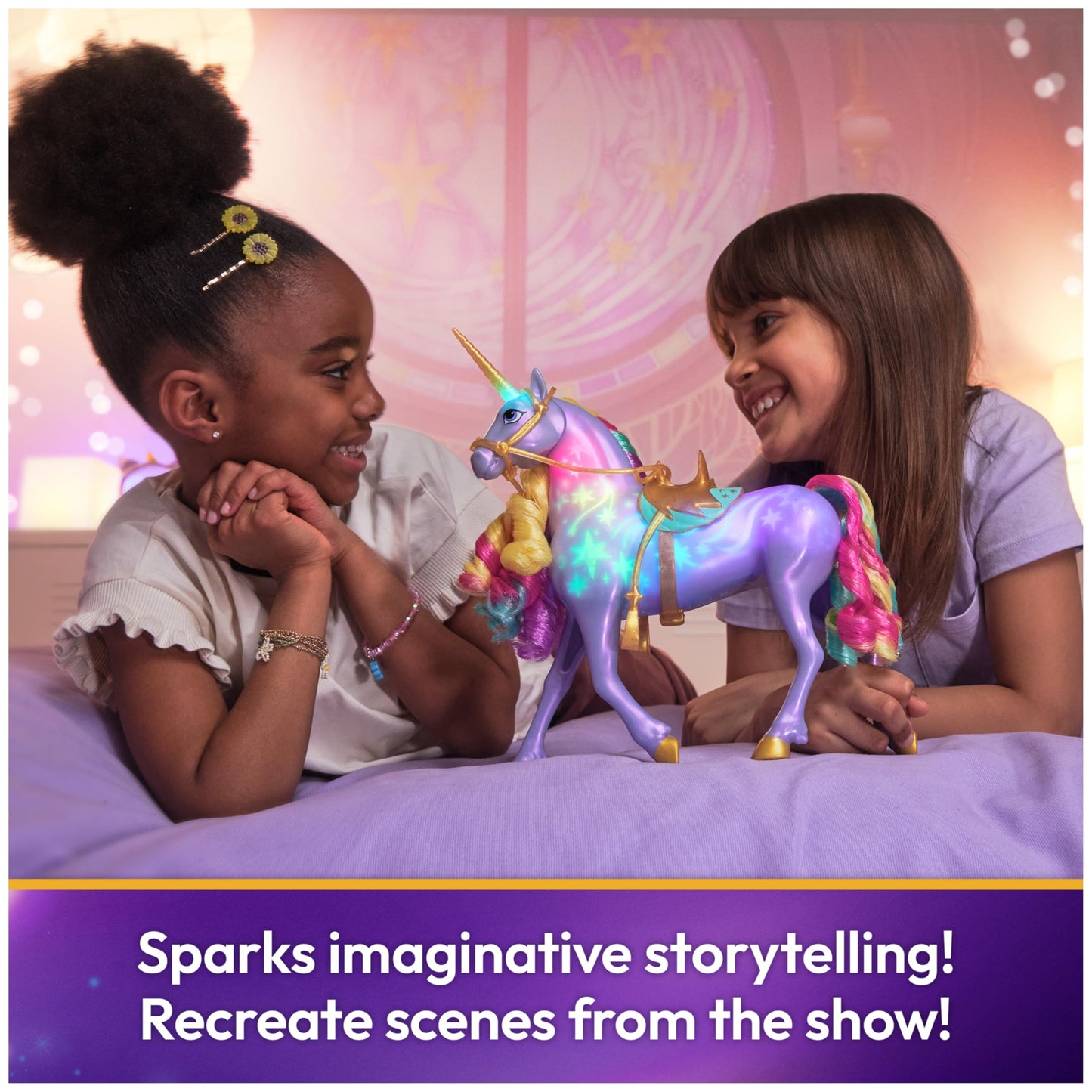 Unicorn Academy, Interactive Rainbow Light-up Wildstar with Lights, Sounds & Music, Easter Gifts Idea, Dolls & Unicorn Toys for Girls Ages 4 and up Unicorn Academy