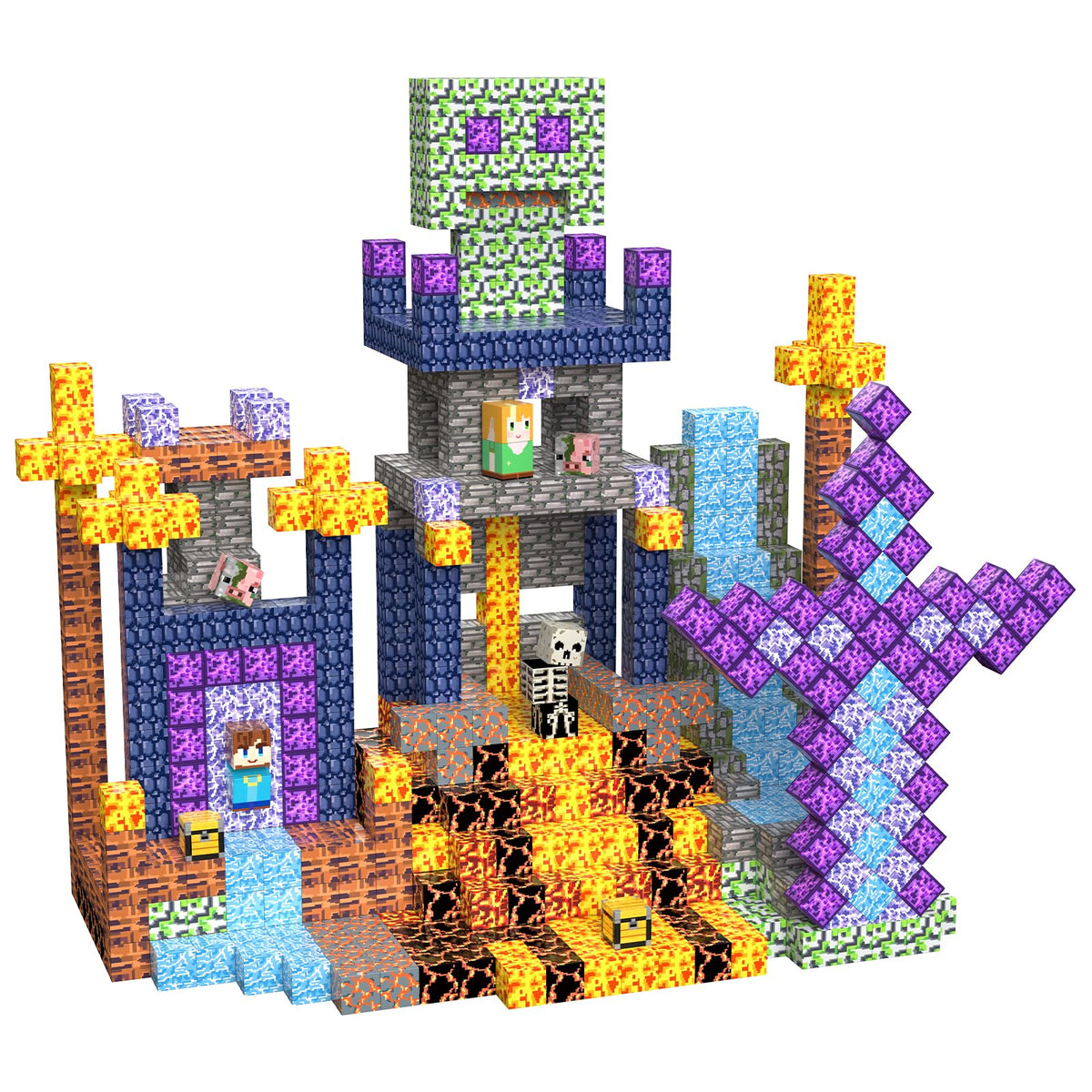 SSAWER Magnetic Blocks, 100PCS Toys Building Blocks Cubes Gifts for Girls 🍁 All In One Marketplace Canada