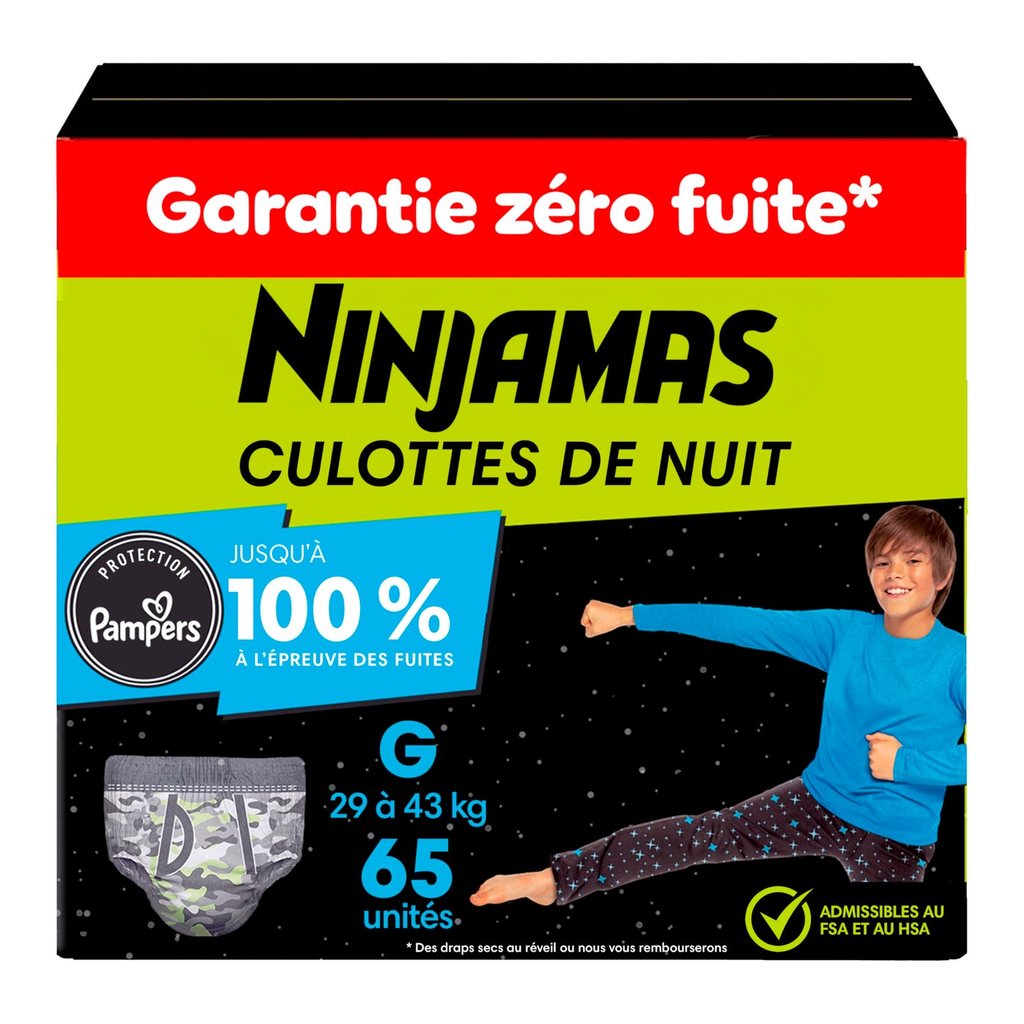 Ninjamas Pampers Nighttime Bedwetting Underwear Boy, Size 8, 68 Count, Disposable Nighttime Underwear 🍁 All In One Marketplace Canada