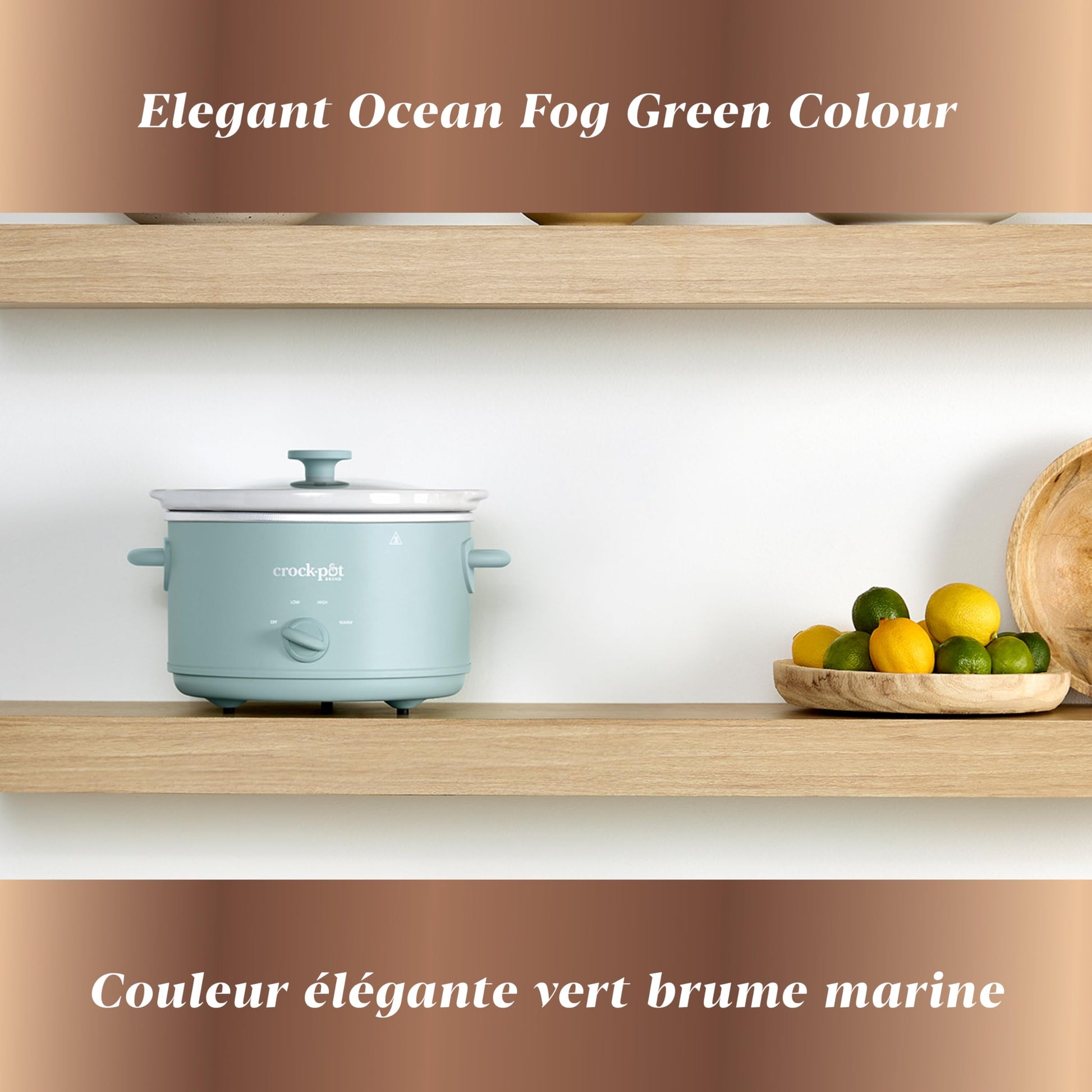 Crock-Pot Design Series 4.5-Quart Manual Slow Cooker, Ocean Fog Green Crock-Pot
