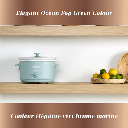 Crock-Pot Design Series 4.5-Quart Manual Slow Cooker, Ocean Fog Green Crock-Pot