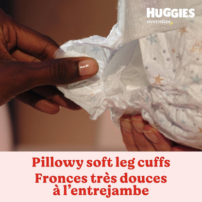 Overnight Diapers Size 7 (41+ lbs), 68 Ct, Huggies Overnites Nighttime Baby Diapers