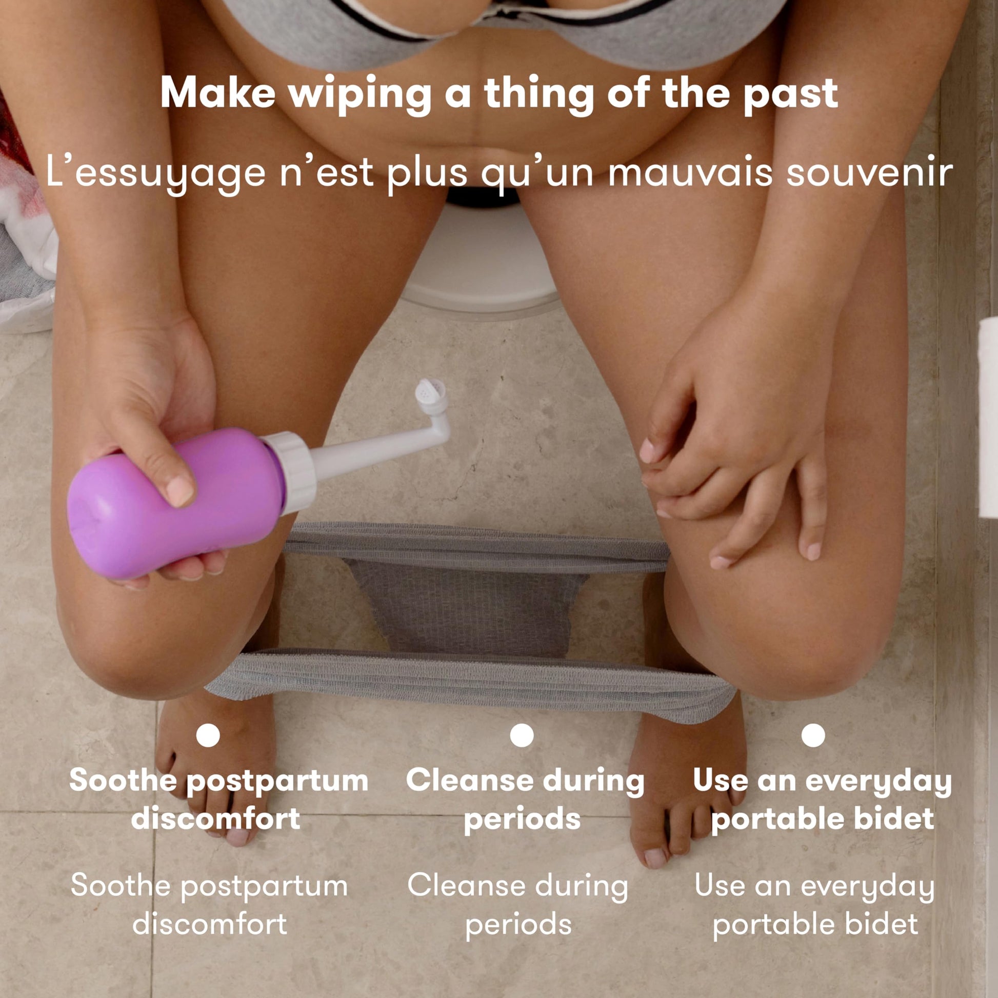 Frida Mom Upside Down Peri Bottle Sprayer, Perineal Care & Postpartum Recovery, Portable Travel Bidet & Perineal Cleanser with Travel Bag, Postpartum Essential, Pink - Available at All In One Marketplace Canada