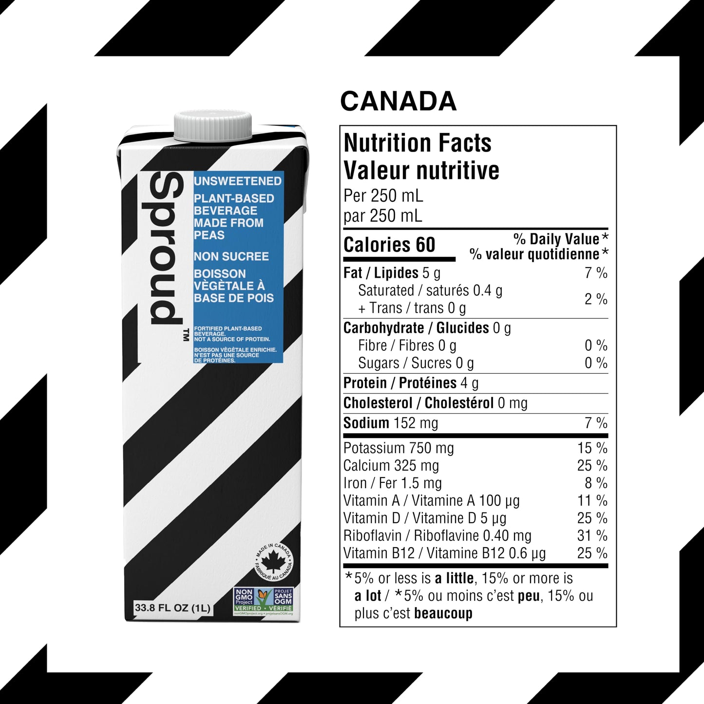 SPROUD Pea Protein Plant-Based Milk - Unsweetened - 1L (Pack of 6) - Dairy-Free, Lactose-Free, Gluten-Free, Non-GMO