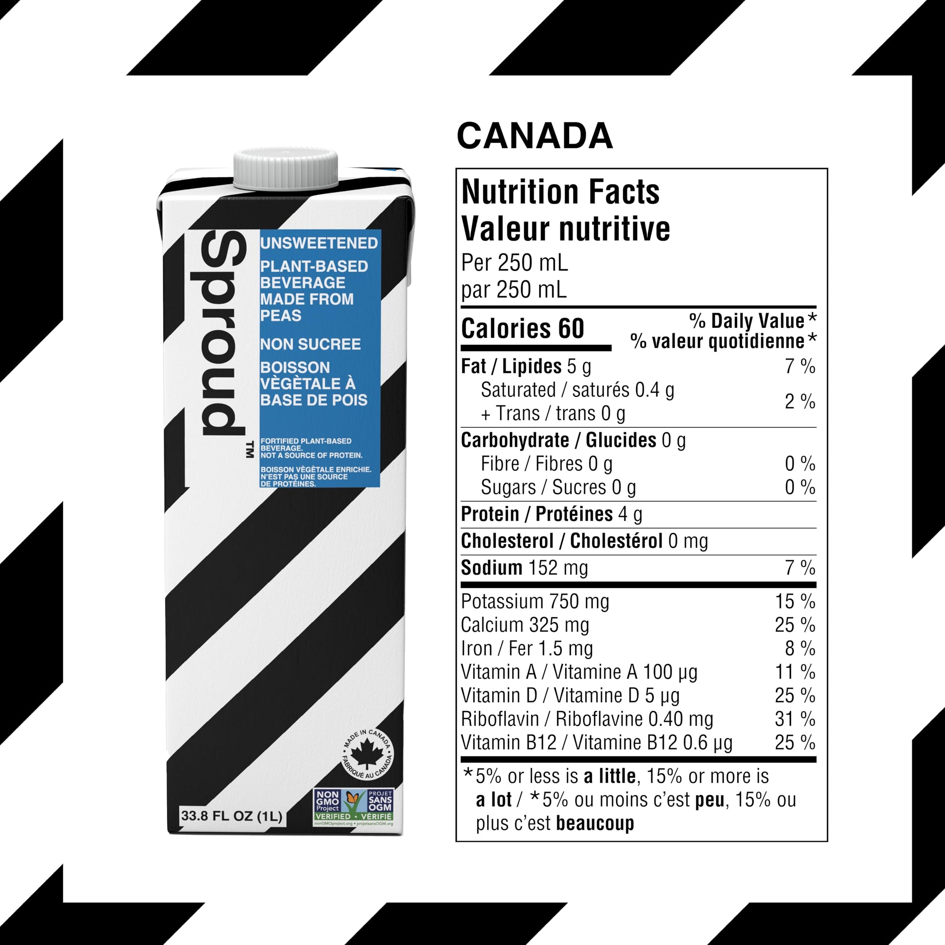 SPROUD Pea Protein Plant-Based Milk - Unsweetened - 1L (Pack of 6) - Dairy-Free, Lactose-Free, Gluten-Free, Non-GMO