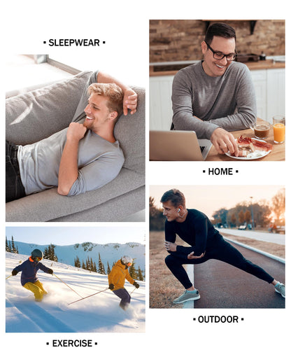 Roadbox Men's Thermal Underwear Set Fleece Lined Compression Long Johns 🍁 All In One Marketplace Canada