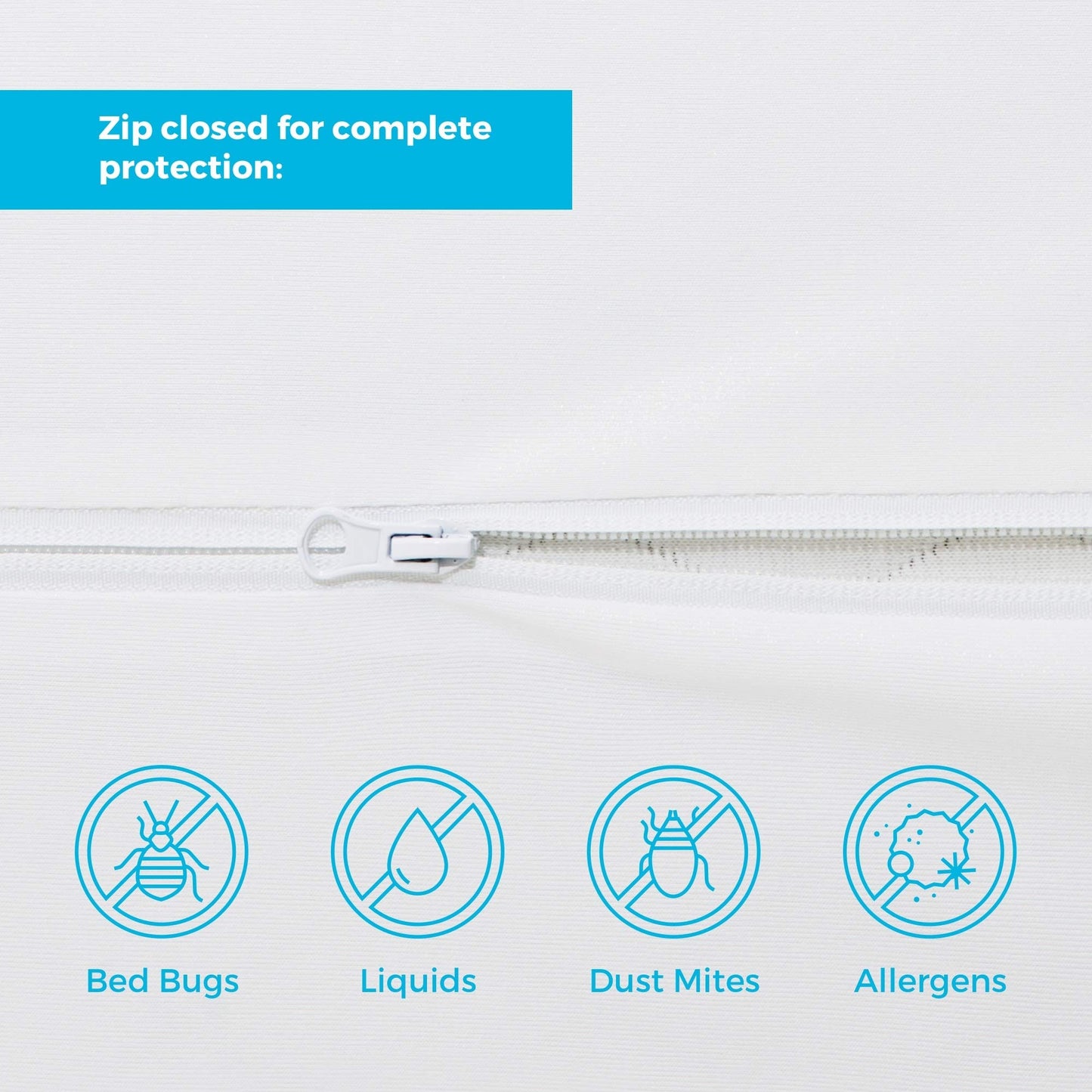 LINENSPA Waterproof Bed Bug Proof Box Spring Encasement Protector - Blocks out Liquids, Bed Bugs, Dust Mites and Allergens - Queen Linenspa