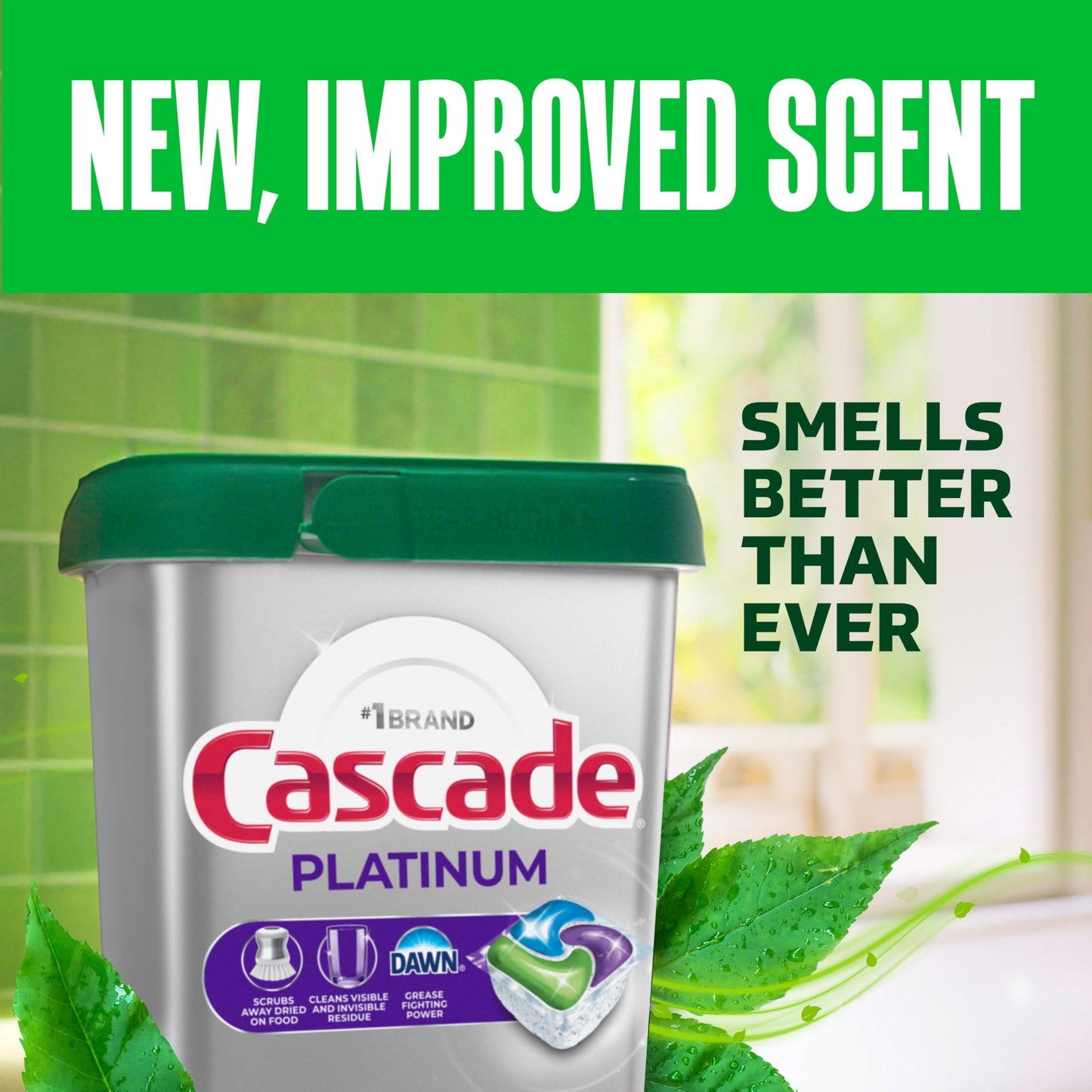 Cascade Platinum Dishwasher Detergent Pods, Dish Detergent Soap, Fresh Scent, 83 Count