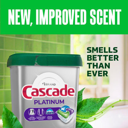 Cascade Platinum Dishwasher Detergent Pods, Dish Detergent Soap, Fresh Scent, 83 Count