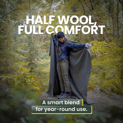 72HRS 51” x 80” Wool Blanket Camping Essentials 2 lbs (50% Wool, 1 Pack) 🍁 All In One Marketplace Canada