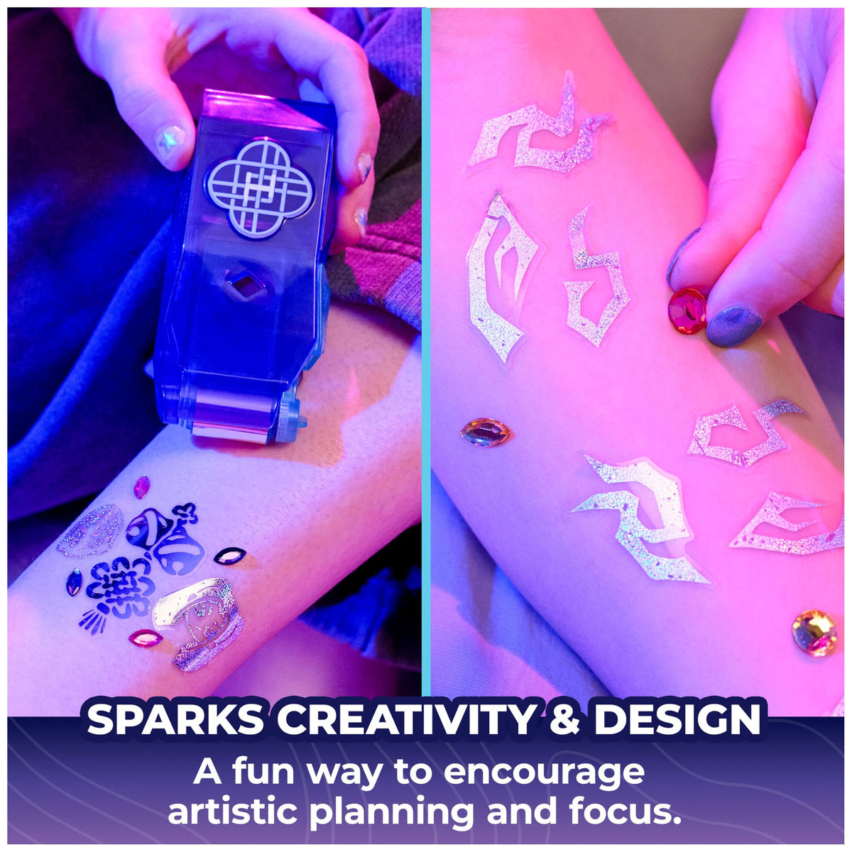 Cool Maker KPop Demon Hunters HUNTR/X Shimmer Foil Tattoos, Ages 7+