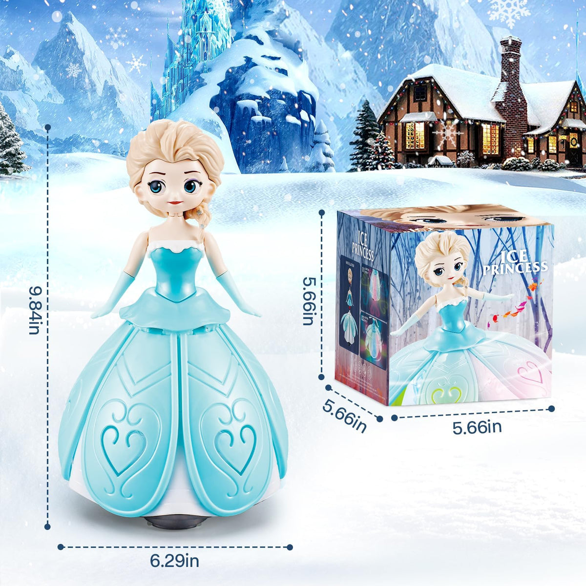 Toys for Girls 1-3,Dancing Princess Interactive Spin Robot Toys for Little Girls Age 3 with Colorful Flashing Lights & Music,Pretend Christmas Birthday Gift for Kid 1 2 3 4 Year Olds 🍁 All In One Marketplace Canada