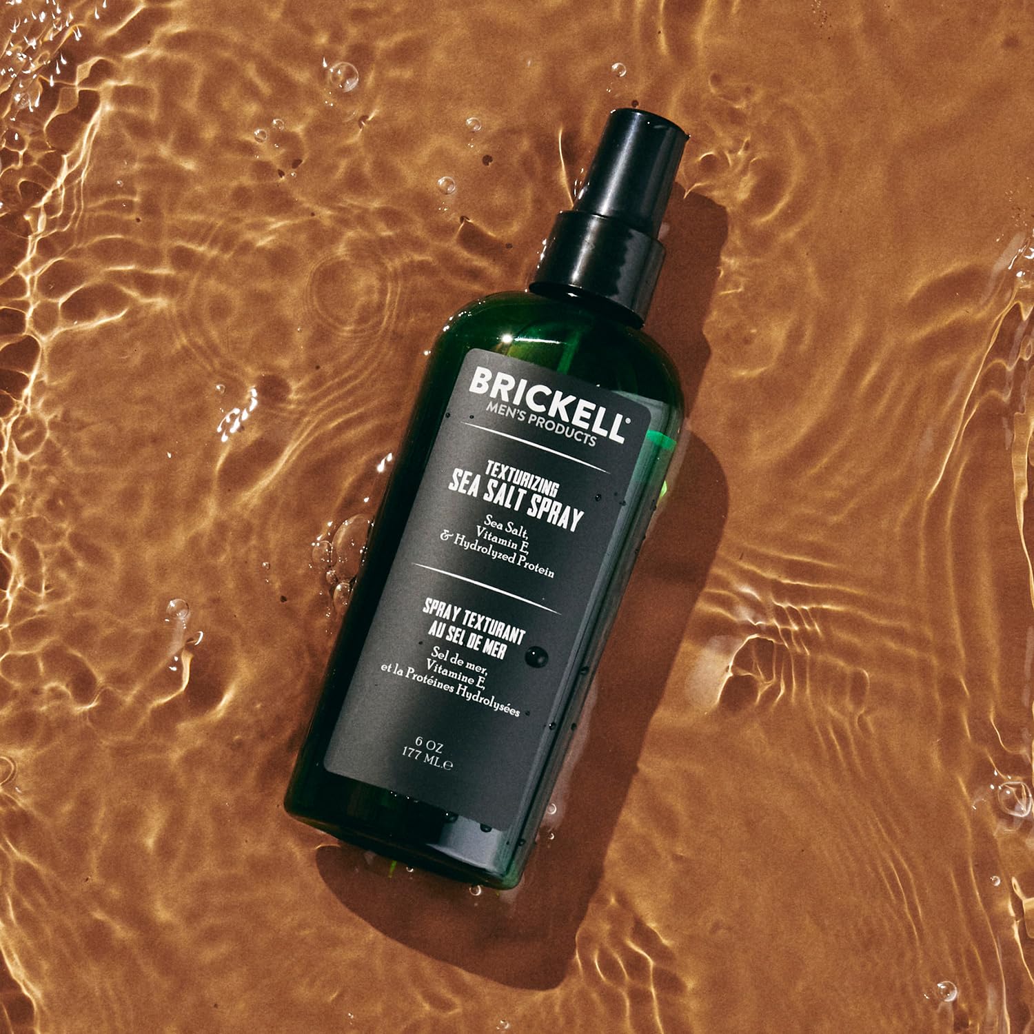 Brickell Men's Texturizing Sea Salt Spray for Men, Natural & Organic, Alcohol-Free, For a Beach or Surfer Hair Style, 177 mL - Available at All In One Marketplace Canada