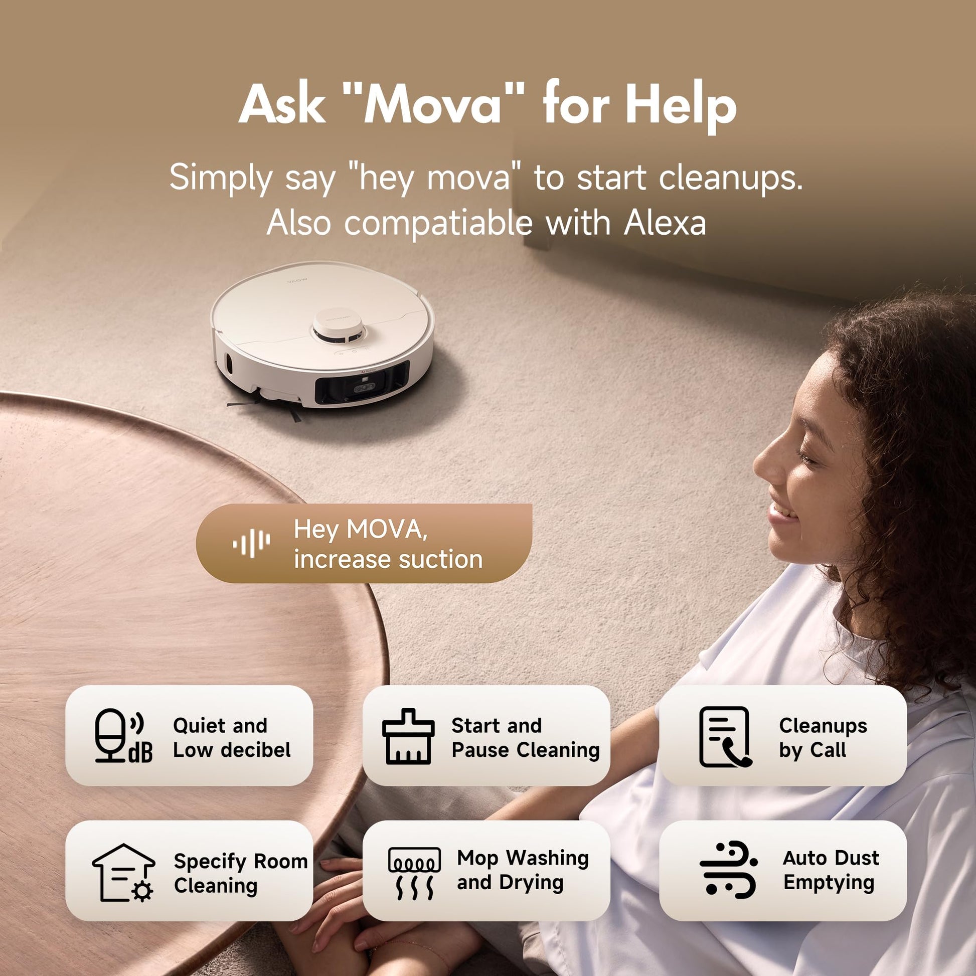 MOVA P10 Pro Ultra Robot Vacuum and Mop 13,000Pa Suction, 140°F Hot Water Auto Mop Washing & Drying, Dual Spinning Extenable Mop,10.5mm Lifting for Carpet, 360°Obstacle Avoidance, App Control MOVA