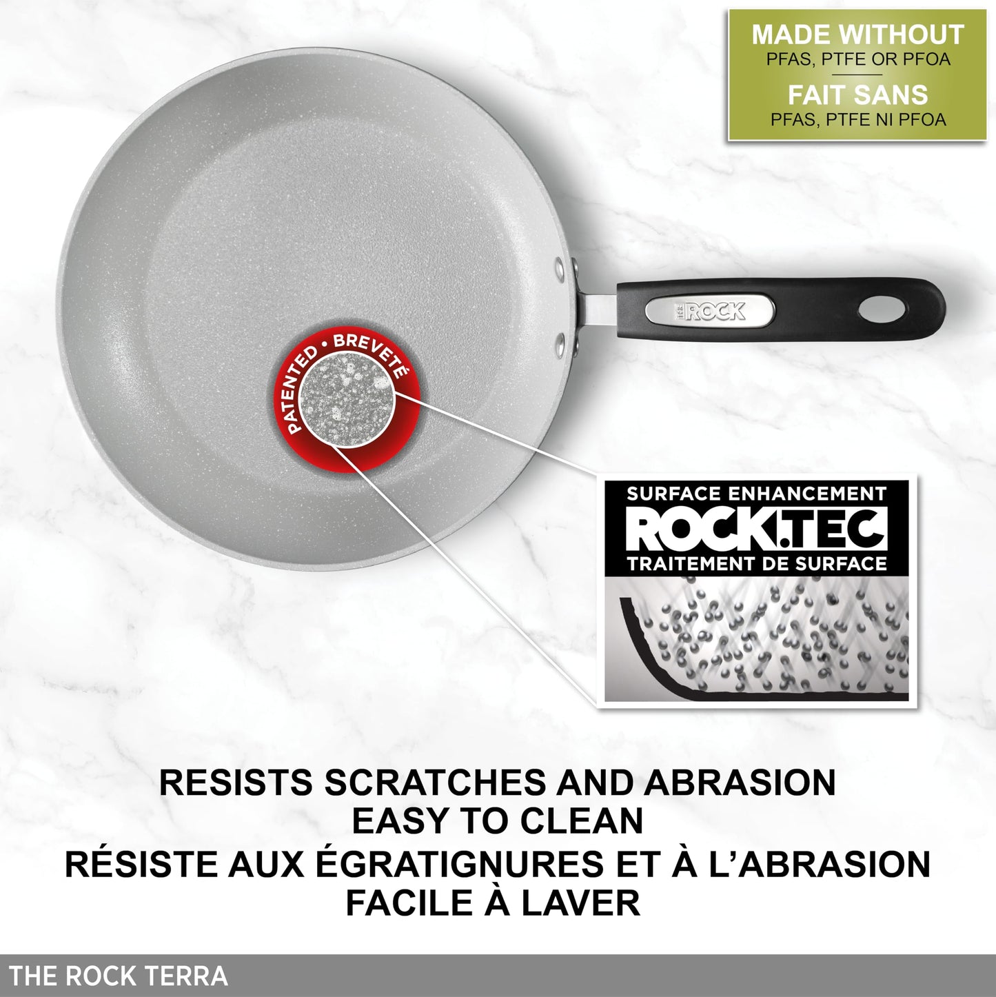 Starfrit The Rock Terra 30cm Ceramic Deep Fry Pan with Lid, PFAS Free Starfrit