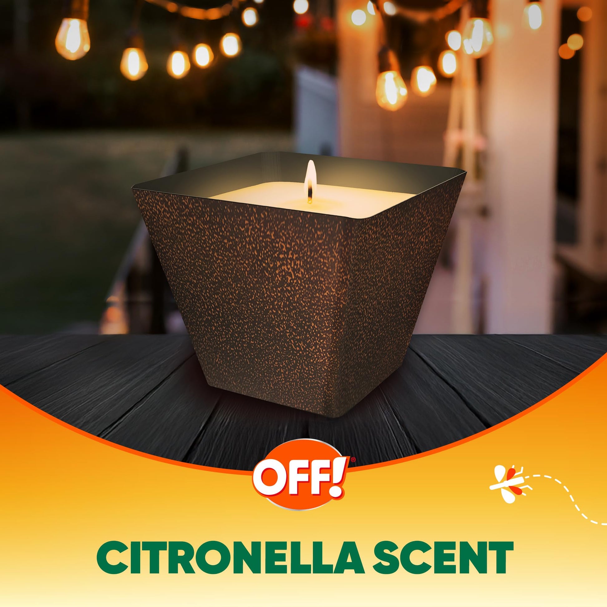 Off! Backyard Citronella Scented Candle, Ambiance Enhancing Centerpiece, Burns for up to 25 Hours, 16 oz (Pack of 2) OFF!