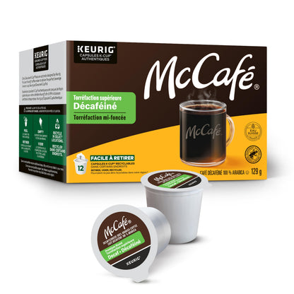 McCafé Premium Medium Dark Roast Decaf K-Cup Coffee Pods, 72 Count, For Keurig Coffee Makers