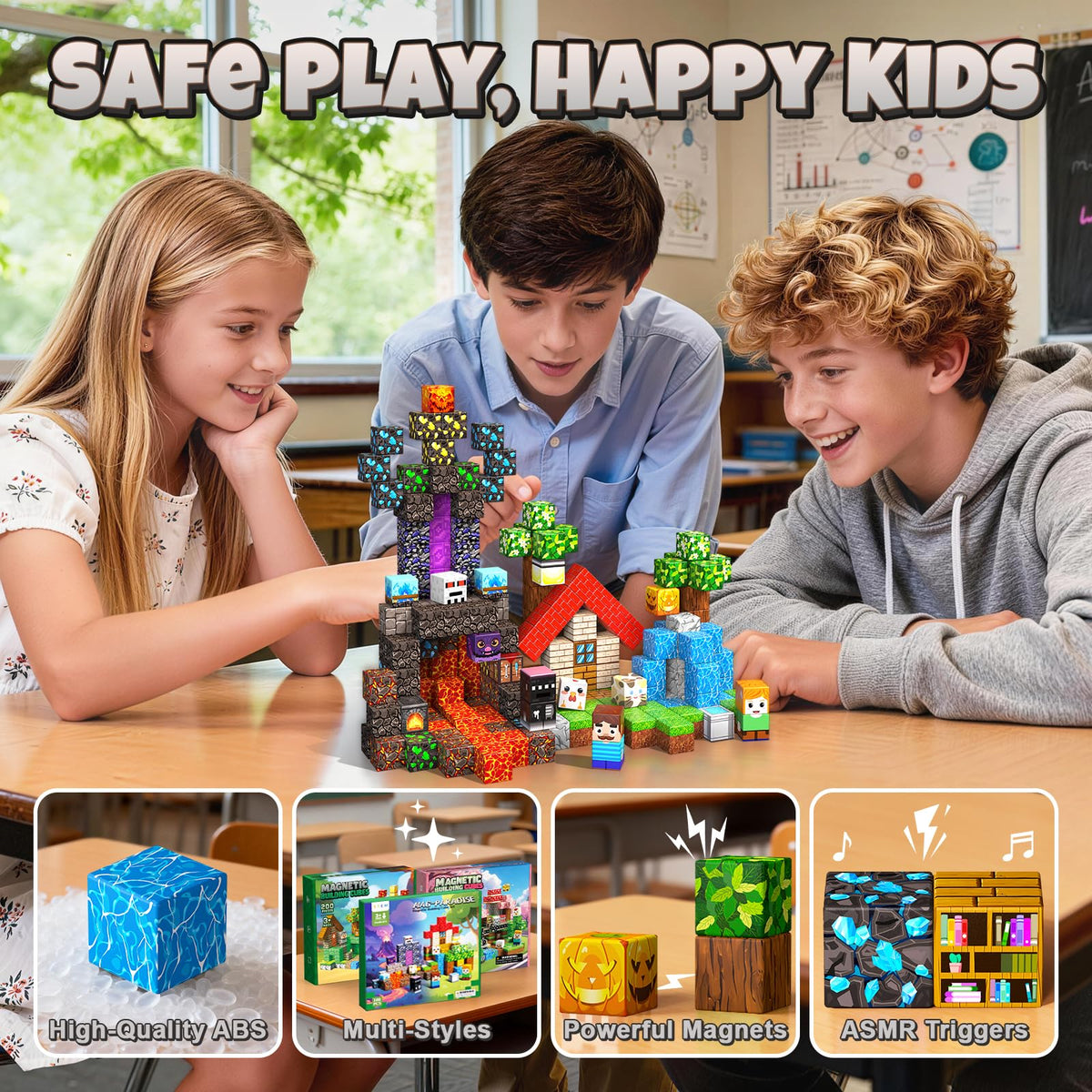 Magnetic Blocks| 100PCS Magnetic Building Cubes| STEM Educational Toys 🍁 All In One Marketplace Canada