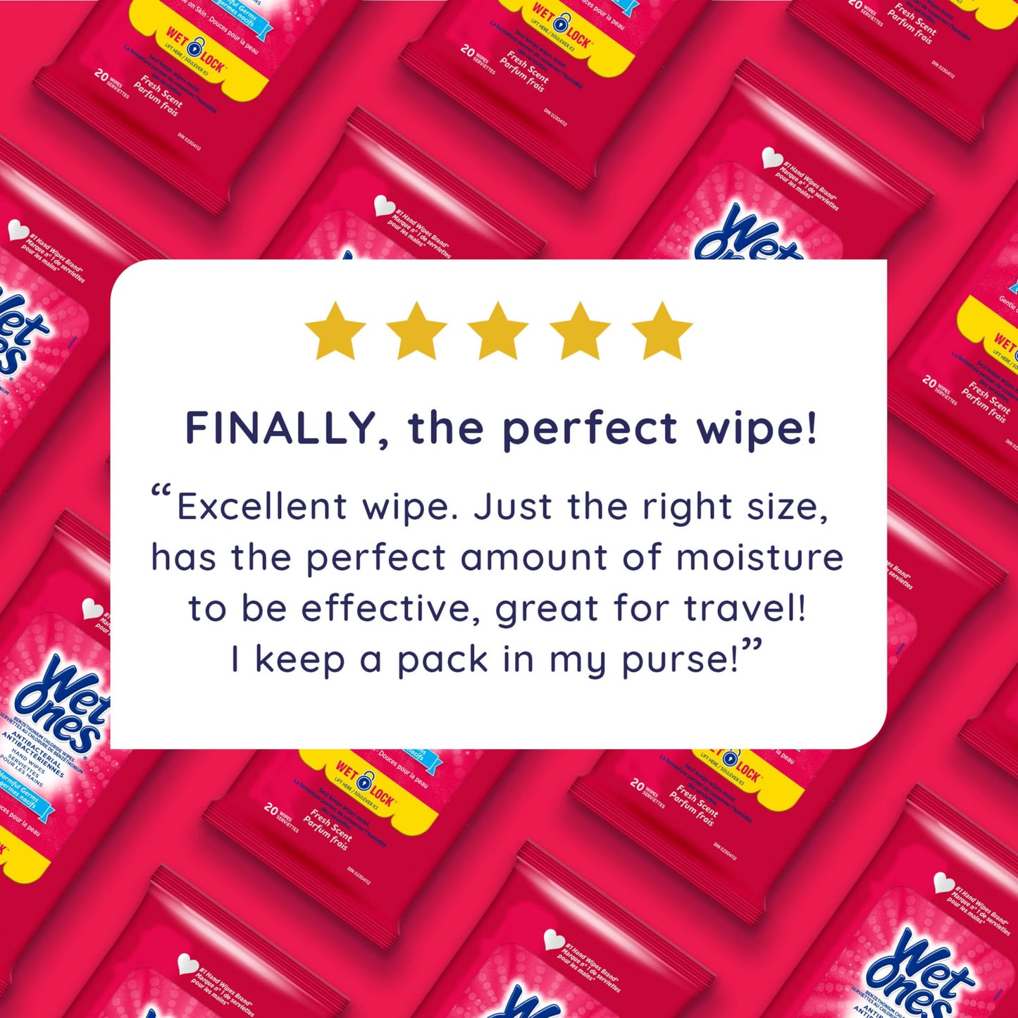 Wet Ones Antibacterial Hand Wipes, Fresh Scent, Wet Wipes, 20 Count (Pack of 10)