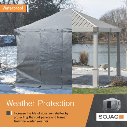 Sojag Winter Cover for Gazebos, Waterproof 8' x 8' Gazebo Accessory with Roll-Up Door, and Vented Panels, All-Season Outdoor Storage 🍁 All In One Marketplace Canada