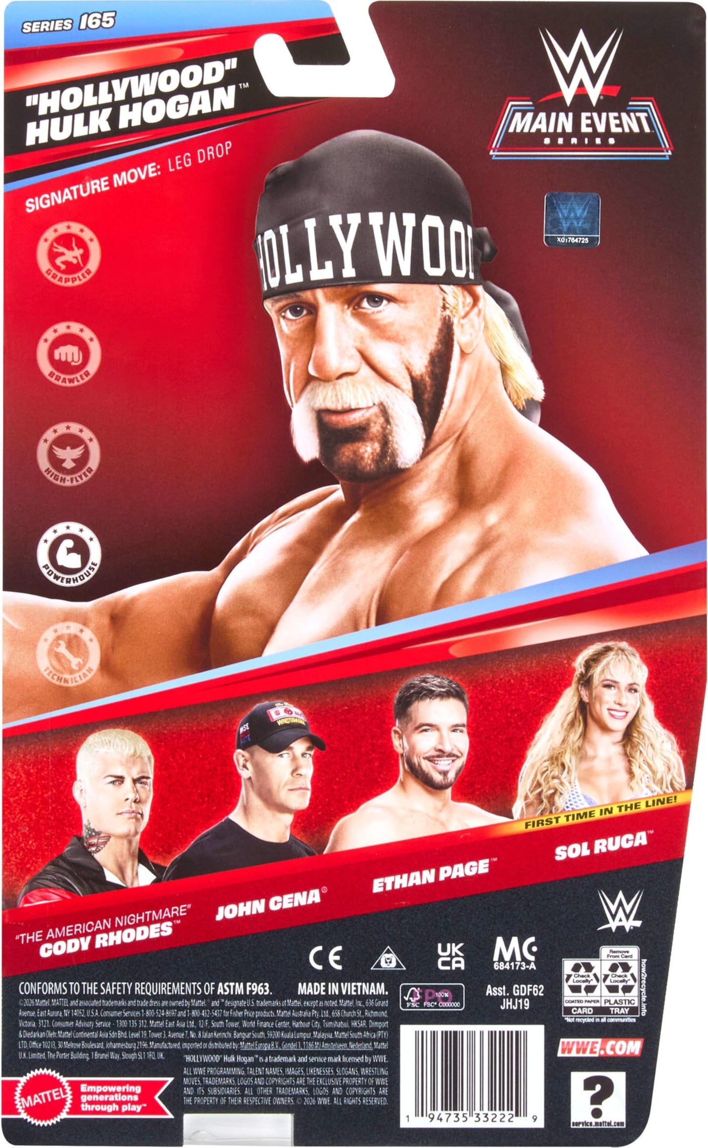Mattel WWE Main Event Series Hollywood Hulk Hogan Action Figure Mattel
