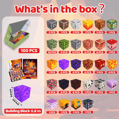 SSAWER Magnetic Blocks, 100PCS Light Up Building Cube Toys Gifts for Kids 🍁 All In One Marketplace Canada