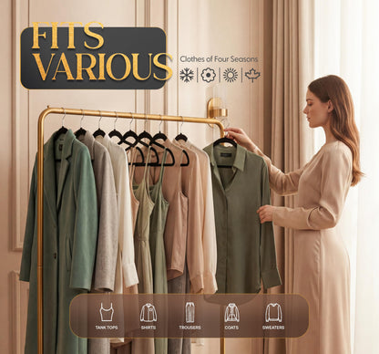 Beddora Black Velvet Hangers 50 Pack,Heavy Duty Coat Hanger for Closet - Felt Hangers for Space Saving Clothes Hanger - Pant Hanger for Shirts, Jackets,Dresses,Suit - Available at All In One Marketplace Canada