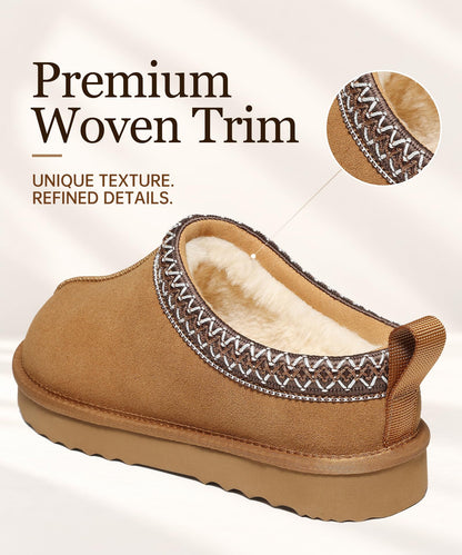 Litfun Women's Genuine Suede Fur Lined Slippers Fuzzy Winter House Shoes 🍁 All In One Marketplace Canada