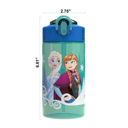 Zak Designs Disney Frozen 16oz Leak-Proof Straw Kids Water Bottle