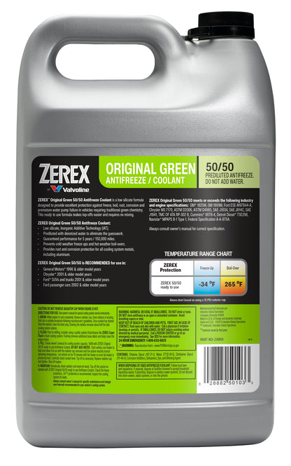 Zerex ZXRU1 Original Green Antifreeze/Coolant - Gallon Zerex