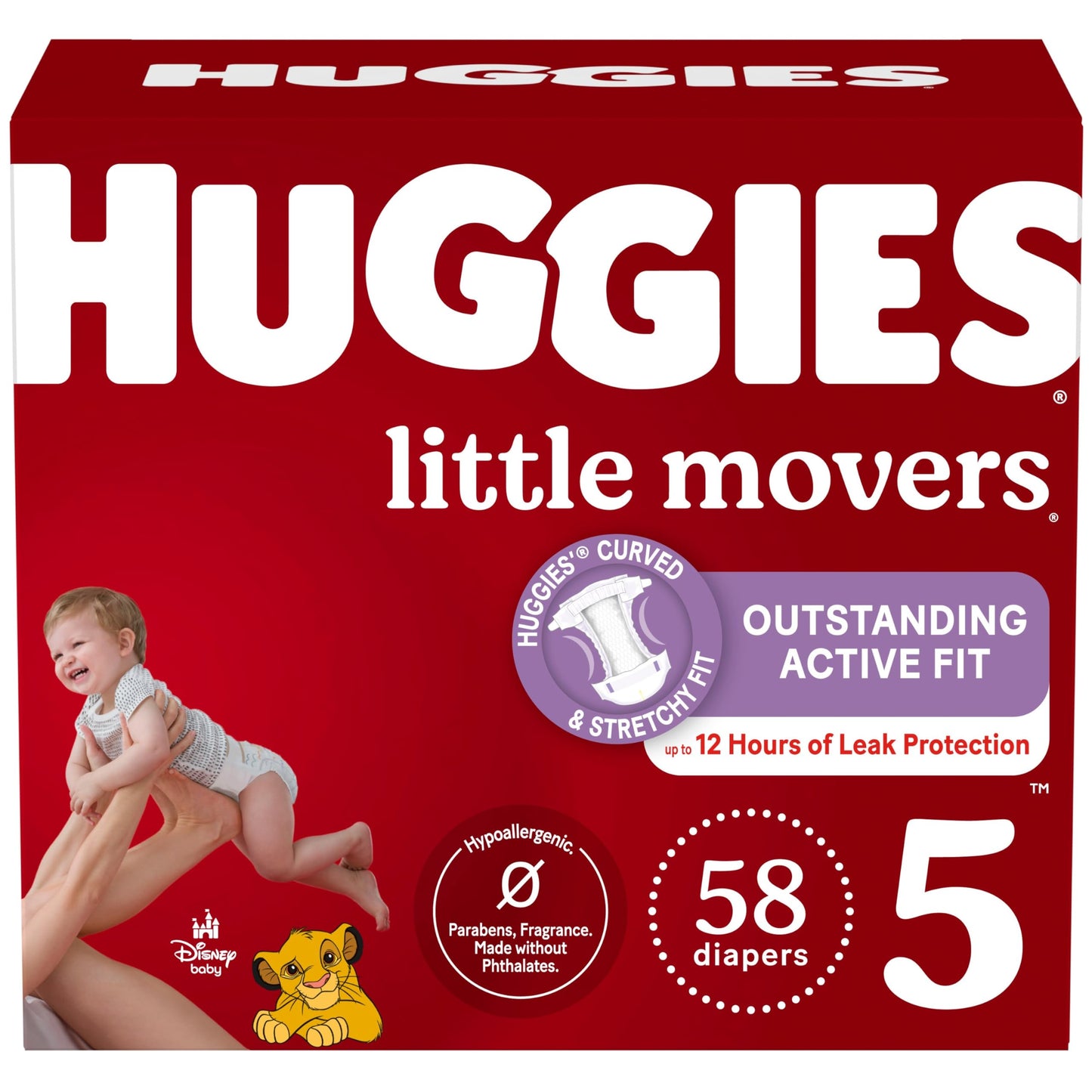 Huggies Size 5 Diapers, Little Movers Baby Diapers, Size 5 (27+ lbs), 58 Count 🍁 All In One Marketplace Canada