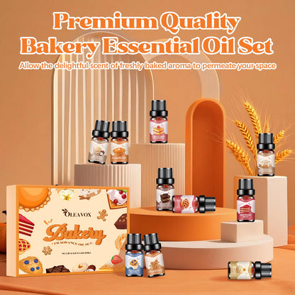Bakery Essential Oils Set, Fragrance Oil for Diffuser, Fall Candle Scents for Candle & Soap Making, Pumpkin Pie, Cream Vanilla, Gingerbread,Cinnamon Sugar Donut, Cake More 10x5ml 🍁 All In One Marketplace Canada