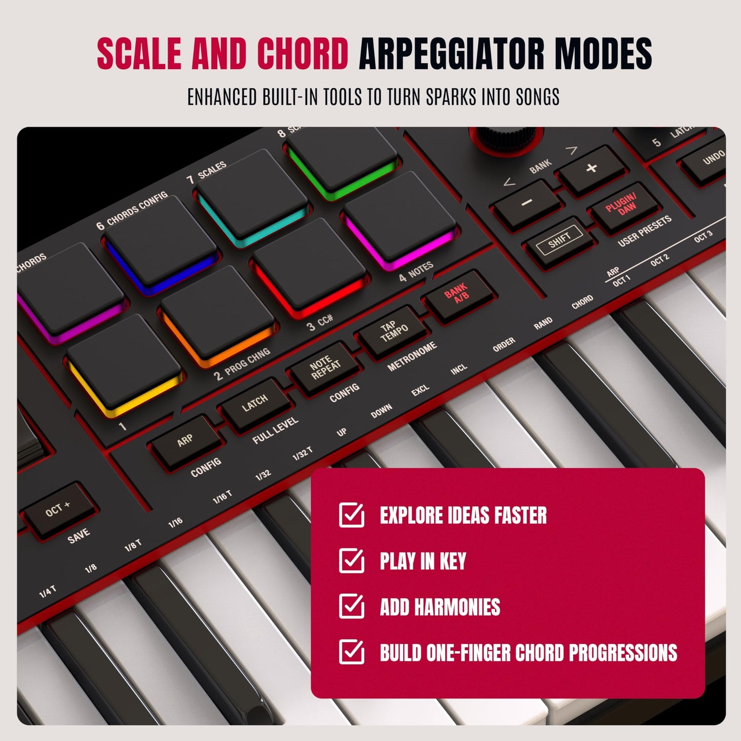 Akai Professional MPK Mini IV 25-Key USB-C MIDI Keyboard Controller, Black
